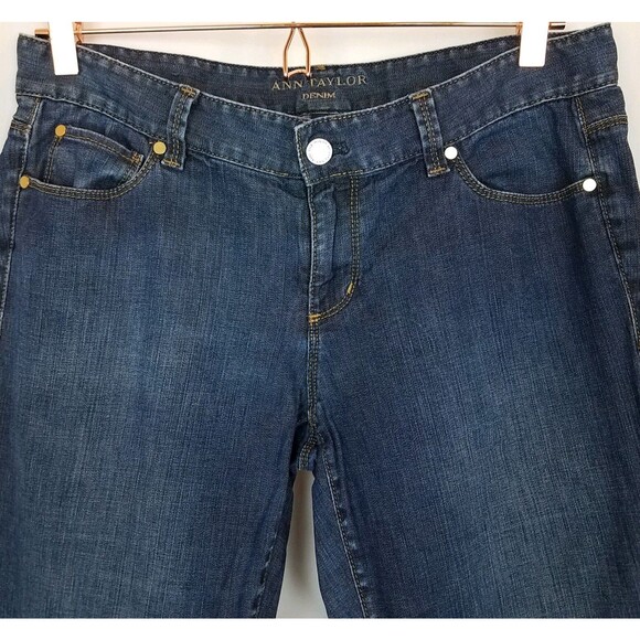 Ann Taylor Denim Womens Size 10 Modern Boot Jeans Dark Wash Dress - Picture 3 of 10